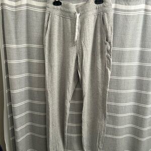 Lululemon Athletica Gray Sweatpants with Striped Design